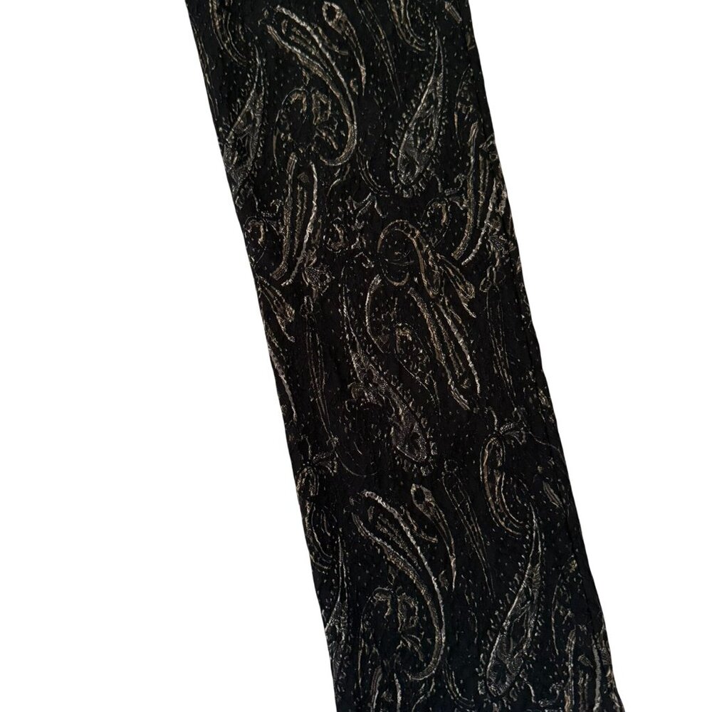 JEnvie New York Black Paisley Jacquard Pants Size 10 Made in USA Quiet Luxury - Picture 11 of 11